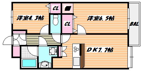 ハイツ浦安 間取り図