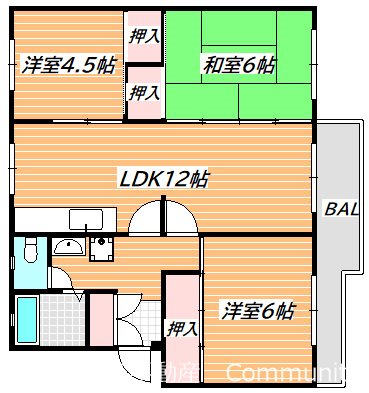 習志野台住宅12街区6号棟 間取り