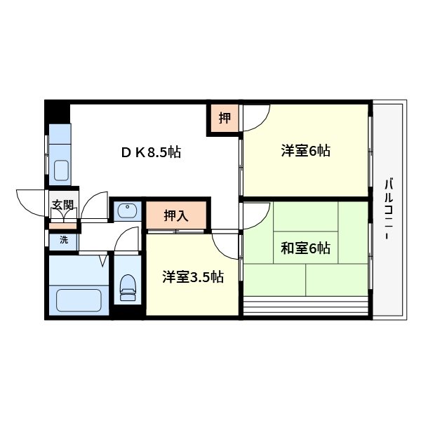 Patio中島 間取り