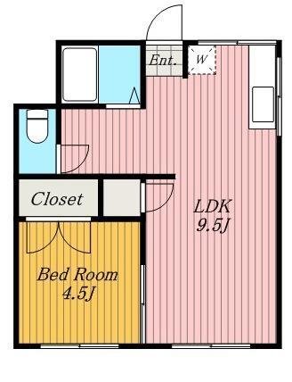 三信ハイツＢ 間取り図