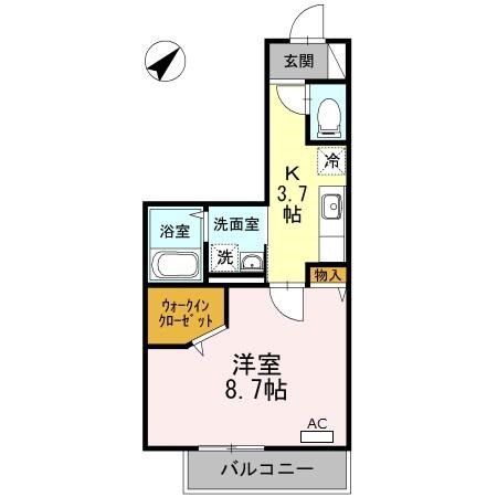 モンシャトー 302号室 間取り