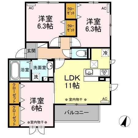ヴューテラス寺尾の森 間取り