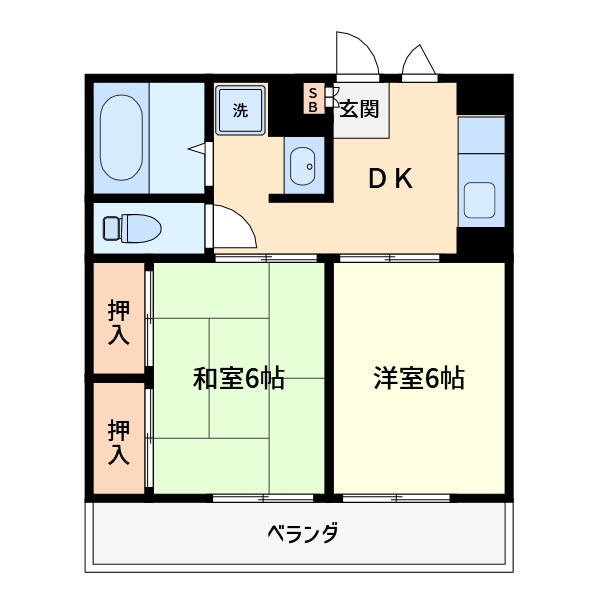 サンハイツ梶山 間取り