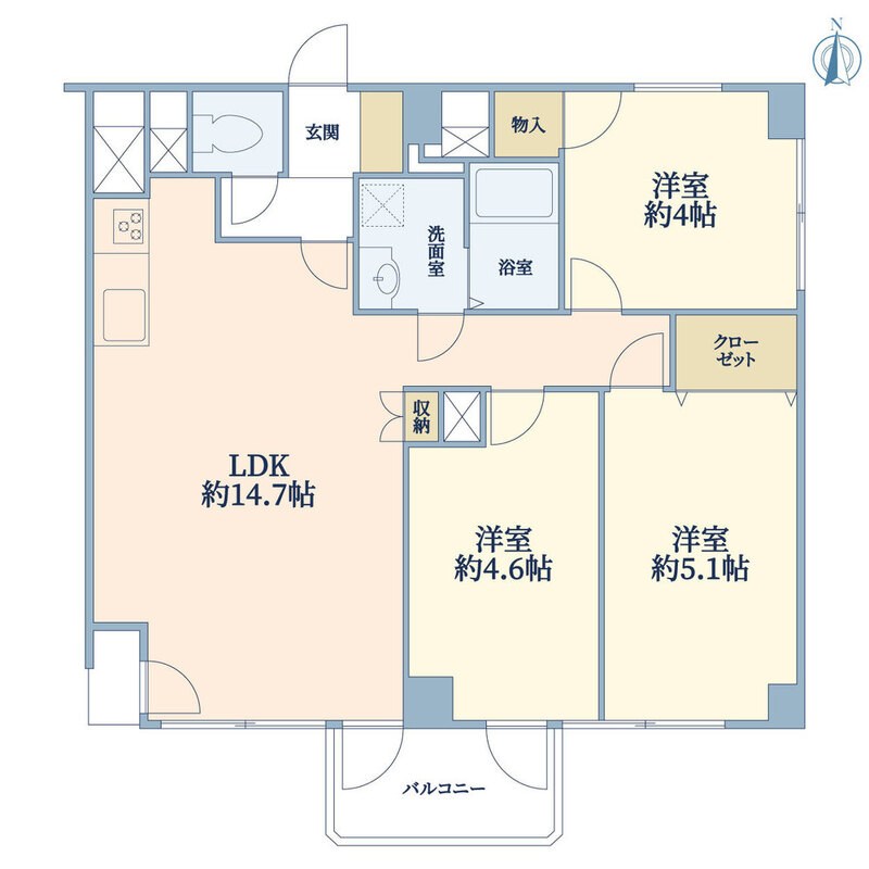 東カングランドマンション磯子 間取り