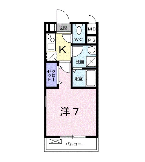 YNハイムⅡ 203号室 間取り