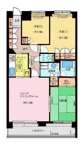 ヴィルヌーブ横浜港南台 間取り