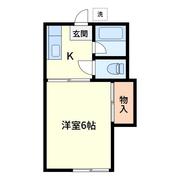 カーサ小西 201号室 間取り