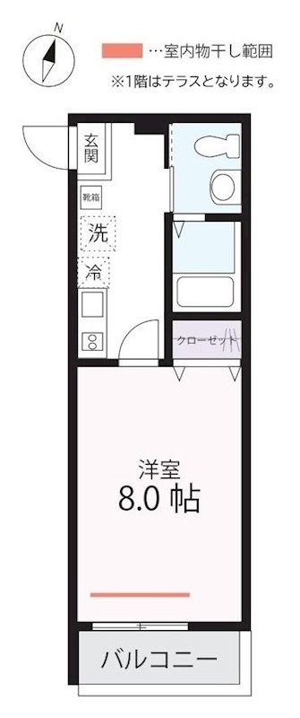 ハーミットクラブハウス鶴見市場Ⅱ(仮) 間取り