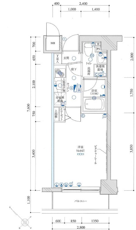 グリフィン横浜・サザンフォート 間取り