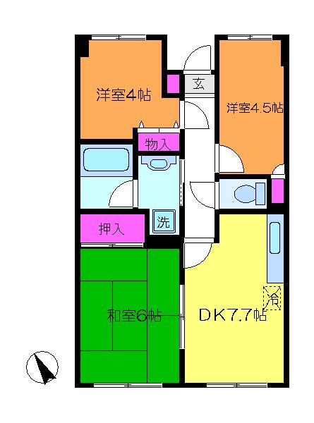 新川崎ロイヤルパレス 間取り図