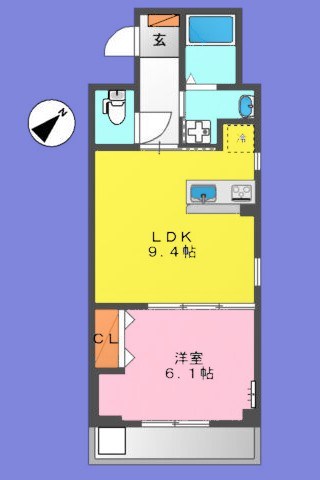 グレーシア・マーレ金沢八景 201号室 間取り