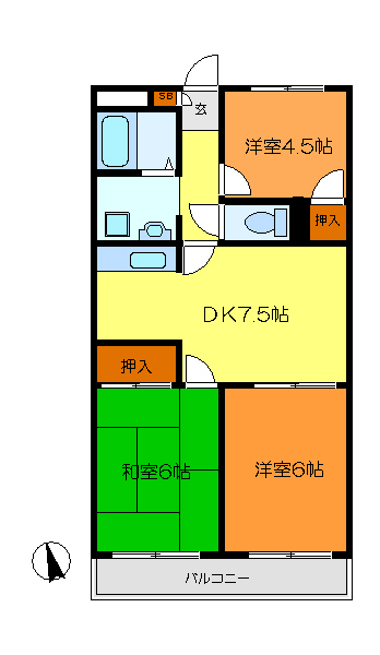 フラット渋谷第2マンション 間取り