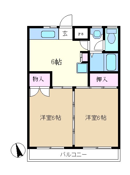 第三下河原ハイツ 間取り