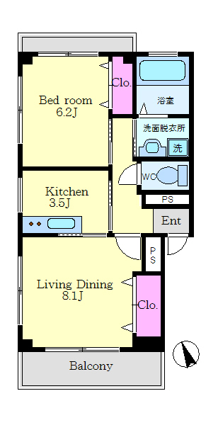 スペーシャスハイム下河原 間取り