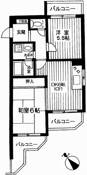 クリオ上大岡伍番館 間取り
