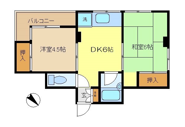 スクエァフォー18  間取り