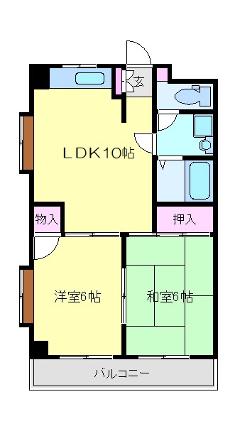 第１１むさしマンション 205号室 間取り