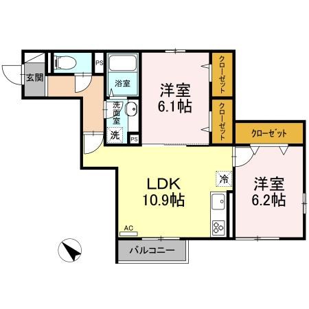 新川崎ヴィラージュA 間取り