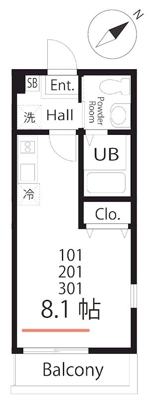 ハーミットクラブハウス横浜岸谷 間取り