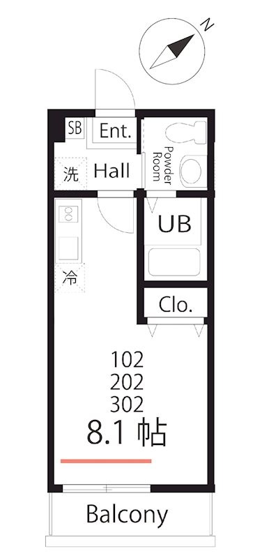 ハーミットクラブハウス横浜岸谷 間取り