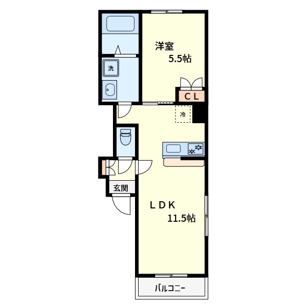 マイトリー 101号室 間取り