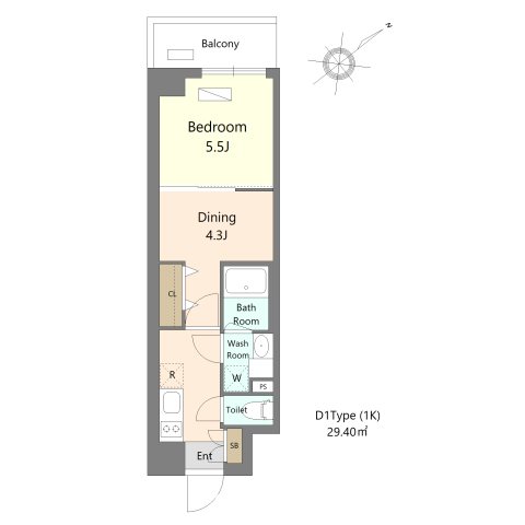 Alivis浦安 間取り図
