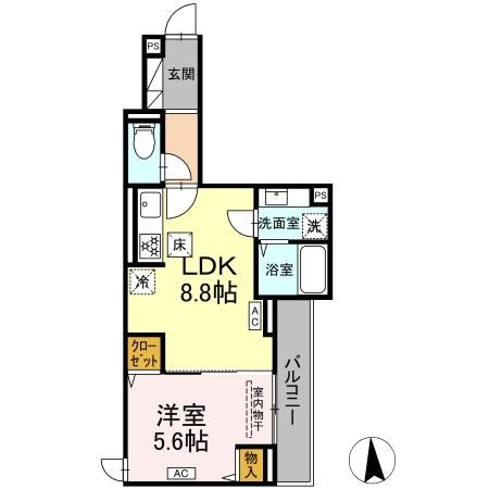 D Paina 旭町 間取り図