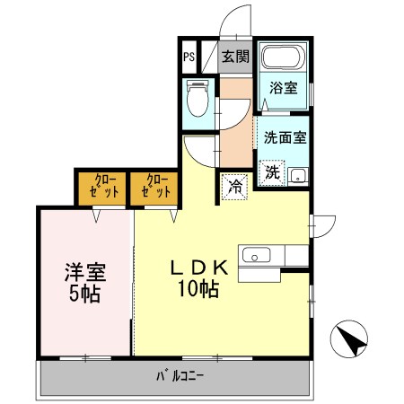 サニーウェル 301号室 間取り