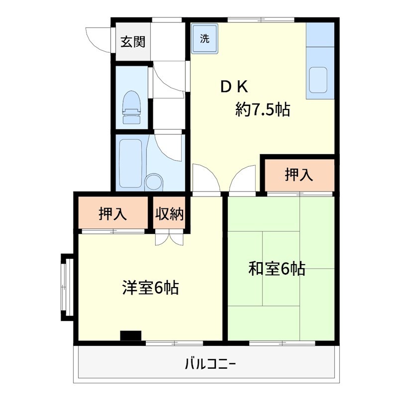 プレシャスナイン 203号室 間取り