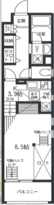 ユーロステージ 107号室 間取り