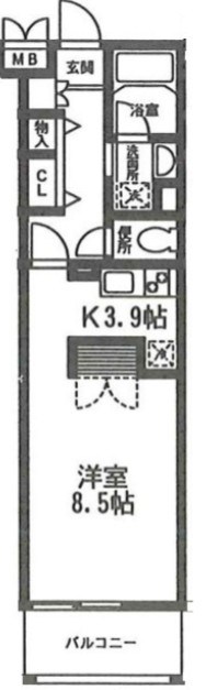 ユーロステージ 206号室 間取り