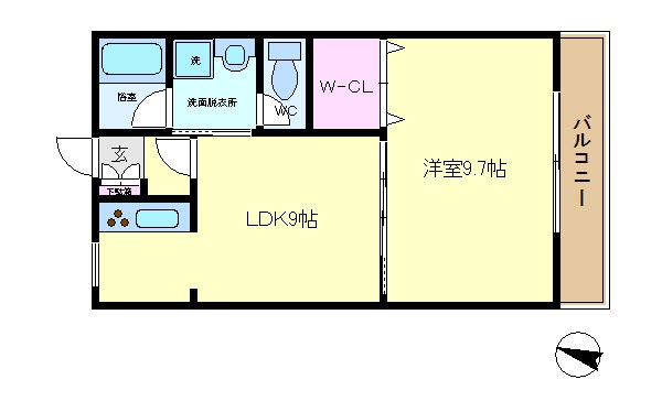 CASA　LIVERTA 202号室 間取り