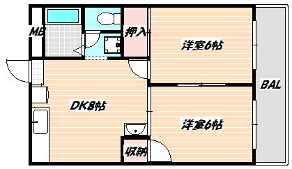 リリーパレスナルシマ 間取り
