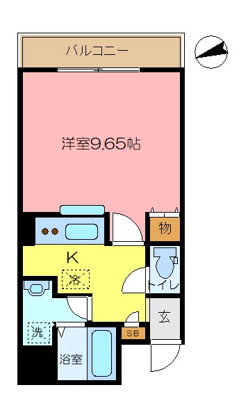 フェリーチェ横濱 502号室 間取り