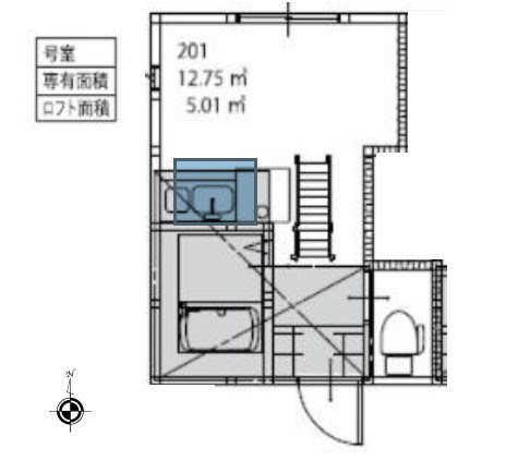 Ｇ・Ａヒルズ菊名Ⅱ 201号室 間取り