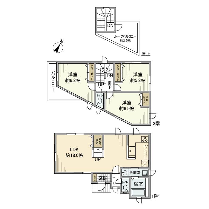 六角橋戸建 間取り