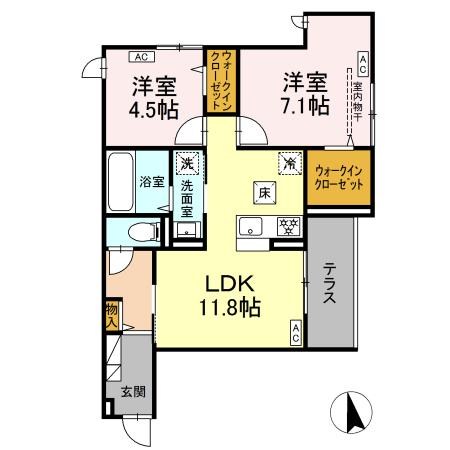 D Paina　上平間Ⅰ 間取り