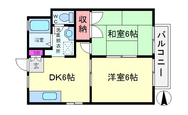 エムフラット 201号室 間取り