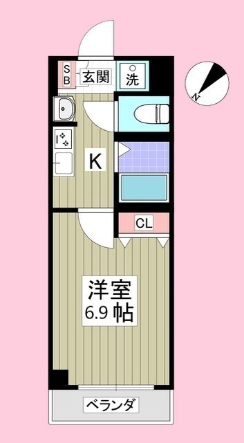 シャトール田口金沢八景 502号室 間取り