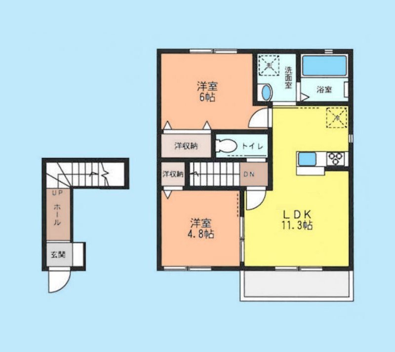 エコーハイム 202号室 間取り