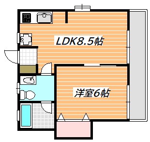 クレール加納B 間取り図