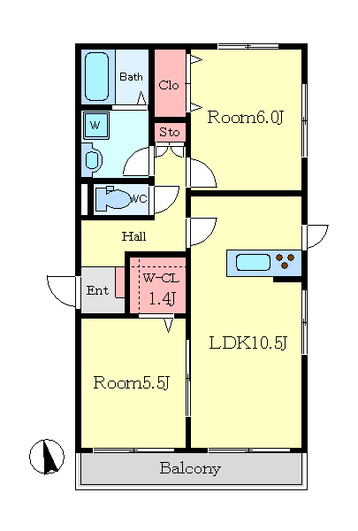 メゾンベールＦｕｊｉ 間取り