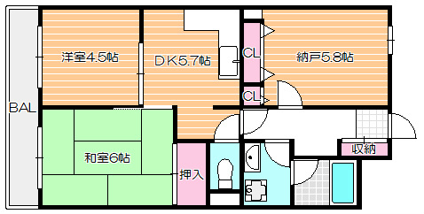 メゾンドサンク2 間取り図