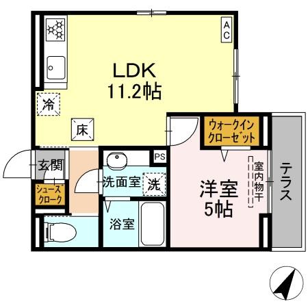 D　paina上小田中 間取り