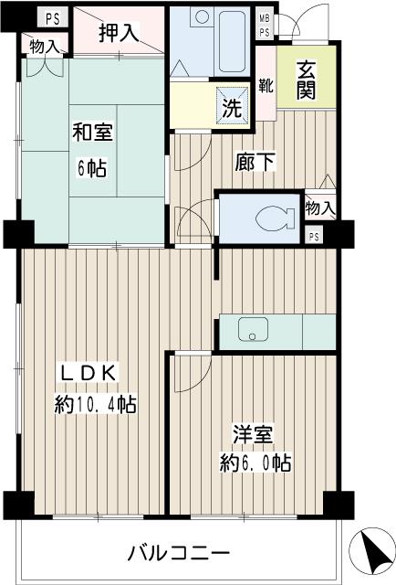 サニーテラス西寺尾 00304号室 間取り