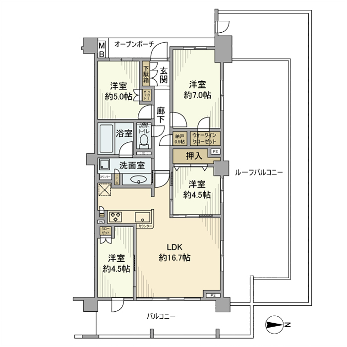 プラウドシティ元住吉 間取り