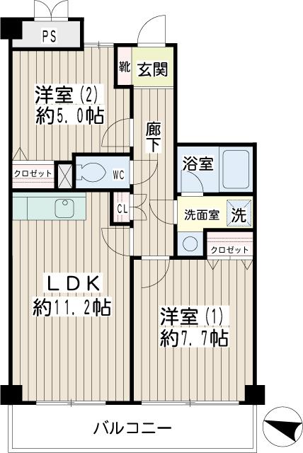 グランシャリオ 00202号室 間取り