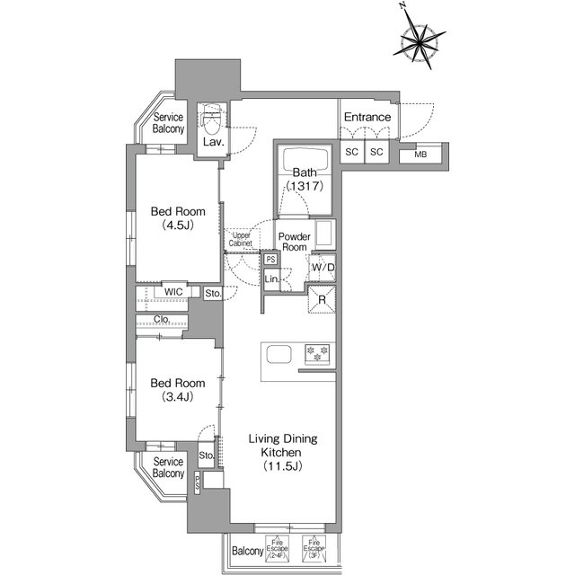 コンフォリア中葛西 間取り図
