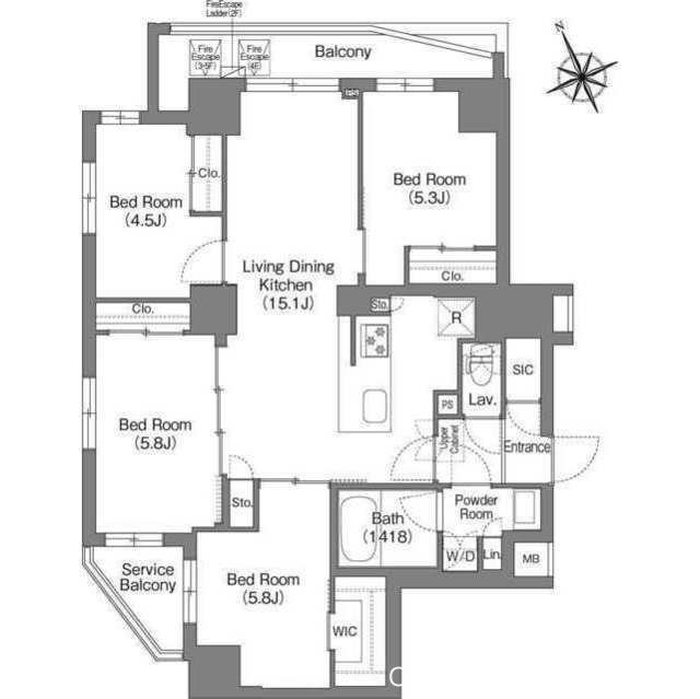 コンフォリア中葛西 間取り図
