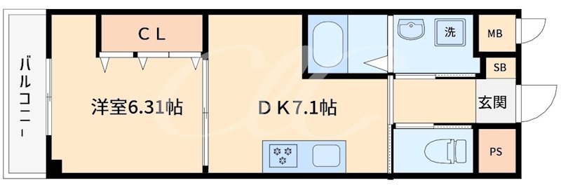 ウィンビュ三ツ沢 203号室 間取り